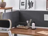 BELIANI Stolní přepážka tmavě šedá látkový potah 180 x 40 Náhled obrázku produktu 4