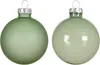 Weihnachtskugeln Glas 8cm 4 Stück - Matchagrün transparent Produktbild-Vorschau 1
