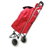 A red shopping trolley is shown against a white background. Produktbild-Vorschau