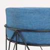 Pouf en métal bleu Voir les images du produit 3