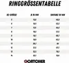 A ring size chart with US sizes, diameter in mm, and circumference in mm. Náhled obrázku produktu