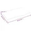 Wandregal Hellbraun 60x40x(2-4) cm Massivholz Eiche Produktbild-Vorschau 5