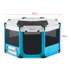 An octagonal pet playpen with mesh sides and a fabric base, shown with dimensions indicated. Anteprima dell’immagine prodotto