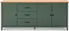 Credenza Miranda in legno massiccio colore verde e pino Anteprima dell’immagine prodotto 4