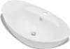 vidaXL Lavabo ovale in Vetroceramica con troppopieno e foro Anteprima dell’immagine prodotto 7