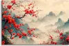 Muralo Leinwandbild Canvas BLUMEN Berge Baum Landschaft Br. Produktbild-Vorschau 2