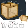 A product image showing a woven storage basket with dimensions and assembly instructions. Produktbild-Vorschau