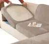 Sofa Sitzkissenbezug - Beige - 95-135cm - Stretch Husse - Produktbild-Vorschau 1