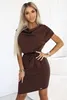 Numoco dames mini-jurk Roxi, chocoladebruin, maat L Productafbeelding-voorbeeld 3