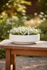 VIVANNO Dekoschale Fiberglas ESCADA LOW Schale, Weiß matt - Produktbild-Vorschau 2
