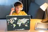 MuchoWow® Laptop Aufkleber Sticker Cover Weltkarte - Tiere Produktbild-Vorschau 3