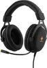 A black gaming headset with a microphone is shown against a white background. Produktbild-Vorschau