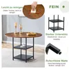 5-tlg. Essgruppe Rund Ø107cm Esstisch in Nussbaum-Optik & 4 Produktbild-Vorschau 10