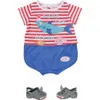 BABY born® Pyjama en slippers, blauw (43 cm) Productafbeelding-voorbeeld 1