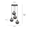 Lampadario Emibig 4xE14 40W COSMO 4 BL/GRAFITE PREMIUM Anteprima dell’immagine prodotto 14