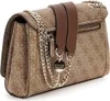 GUESS Damen Schultertasche Noelle Latte Logo/Brown : Produktbild-Vorschau 7