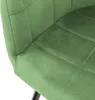 A close-up view of a green velvet dining chair. Náhled obrázku produktu