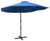 vidaXL Slunečník s hliníkovým stožárem 460x270 cm modrý Náhled obrázku produktu 8
