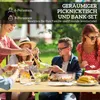 Outsunny tenda da birra in legno set 3 pezzi con tavolo da Anteprima dell’immagine prodotto 4