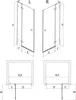 Mexen Lunar L porta doccia battente sinistra 130 cm, Anteprima dell’immagine prodotto 12