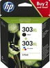 HP Confezione da 2 cartucce di inchiostro nero/in tricromia Anteprima dell’immagine prodotto 1