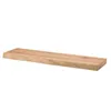 Wandregal Eiche massiv 80x22x4 cm mit Baumkante – Produktbild-Vorschau 6