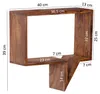 Wohnling 2er Set Wandregale Massivholz Sheesham Cubes Produktbild-Vorschau 11