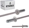 Aluminium offene Nieten 4,8x12mm RAL 9007 Produktbild-Vorschau 1
