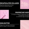 Marketing image detailing key ingredients and their benefits. Voir les images du produit