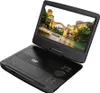 A black portable DVD player is shown open, displaying a scenic image on its screen. Podgląd zdjęcia produktu