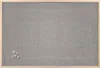 A bulletin board with a gray fabric surface and a light wood frame. Produktbild-Vorschau