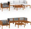 vidaXL 5-tlg. Garten-Lounge-Set mit Kissen Cremefarbenes Produktbild-Vorschau 19