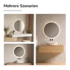 EMKE Lustro łazienkowe LED okrągłe 70 cm z powłoką Podgląd zdjęcia produktu 7