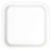16 platos pequeños cuadrados, de color blanco Vista previa de la imagen del producto 1