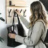 10 Stück Schwarz Garderobenhaken, Metall Haken für Produktbild-Vorschau 6