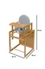Kinderhochstuhl Holz 2in1 – Baby Hochstuhl mit Tisch – Produktbild-Vorschau 3