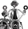 Close-up of a metal sculpture of two figures on a motorcycle with a sidecar. Anteprima dell’immagine prodotto