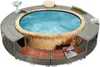 vidaXL Whirlpool-Umrandung Grau Poly Rattan Produktbild-Vorschau 1