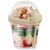 A clear, well-lit studio shot of a salad cup with a spoon attached. Voir les images du produit