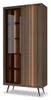 Vitrinenschrank Standvitrine LUPO 93 cm Eiche Dunin Braunes Produktbild-Vorschau 1