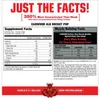 Supplement facts and marketing information for a protein powder. Produktbild-Vorschau