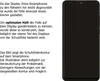 A smartphone screen protector is shown with explanatory text. Produktbild-Vorschau