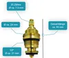 A brass valve stem with measurement callouts. Produktbild-Vorschau