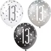 13. Geburtstag Deko schwarz silber Party Dekoration Set Produktbild-Vorschau 7