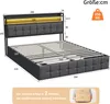 UnboxG Doppelbett 160 x 200 cm mit LED-Beleuchtung, USB & Produktbild-Vorschau 5