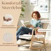 HOMCOM Schaukelstuhl Schaukelsessel mit Fußstütze Produktbild-Vorschau 6