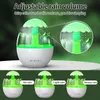 A product image showcasing a humidifier with adjustable rain volume and sound features, with different rain intensity settings displayed. Produktbild-Vorschau