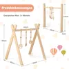 COSTWAY Arche de jeu en bois pour bébé, Trapèze de jeu Voir les images du produit 3