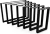 A set of black metal table legs arranged diagonally on a white background. Produktbild-Vorschau
