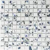 Mosaikfliese Retro Vintage Keramik weiß blaue Blume Produktbild-Vorschau 1